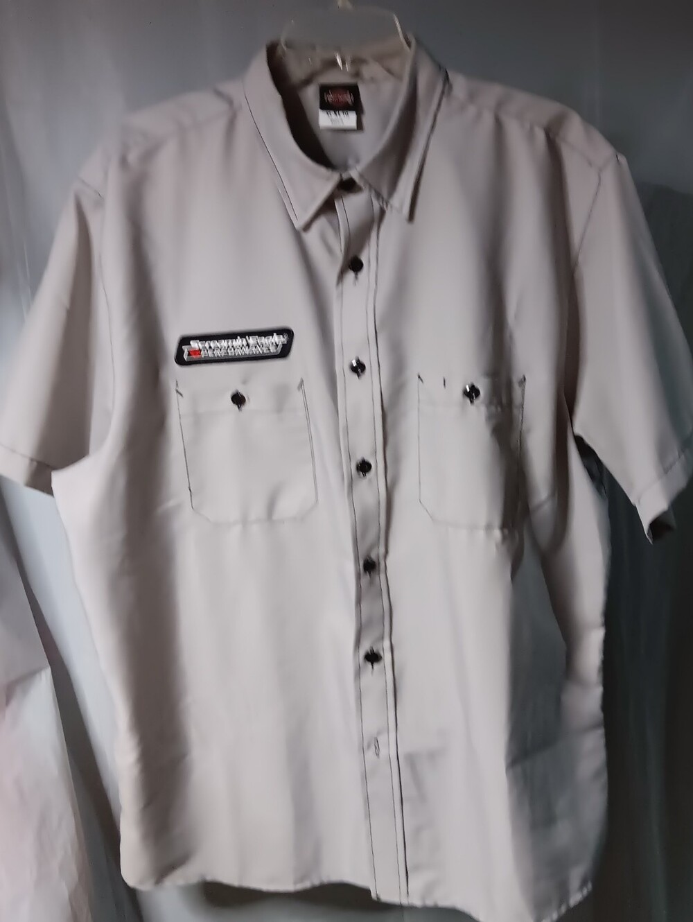 Harley-Davidson Screamin' Eagle Men's XL Button-Down Work Shirt Light Gray
